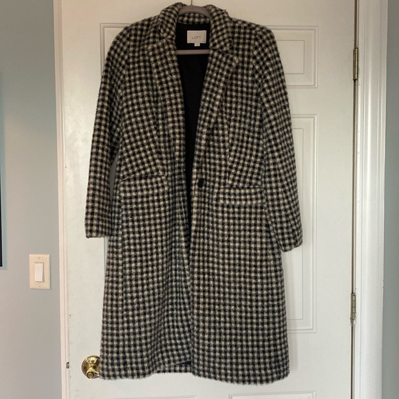 LOFT Jackets & Blazers - Loft petite checkered peacoat